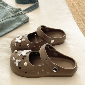 [Free Shipping] Song Xiaoke Summer Outdoor Wear Non-Slip Travel And Leisure Bow-Knot Perforated Sandals WomenS Style 2026 New Model