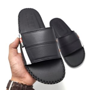 Dép quai ngang nam da cao cấp may quai và đế dấu x chắc chắn bao đi nước v.spo