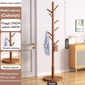 Rak Mantel/Rak Topi Baju Hanger / Gantungan Tas /Tas Berdiri Multifungsi Stand Bagus/Rak mantel kayu
