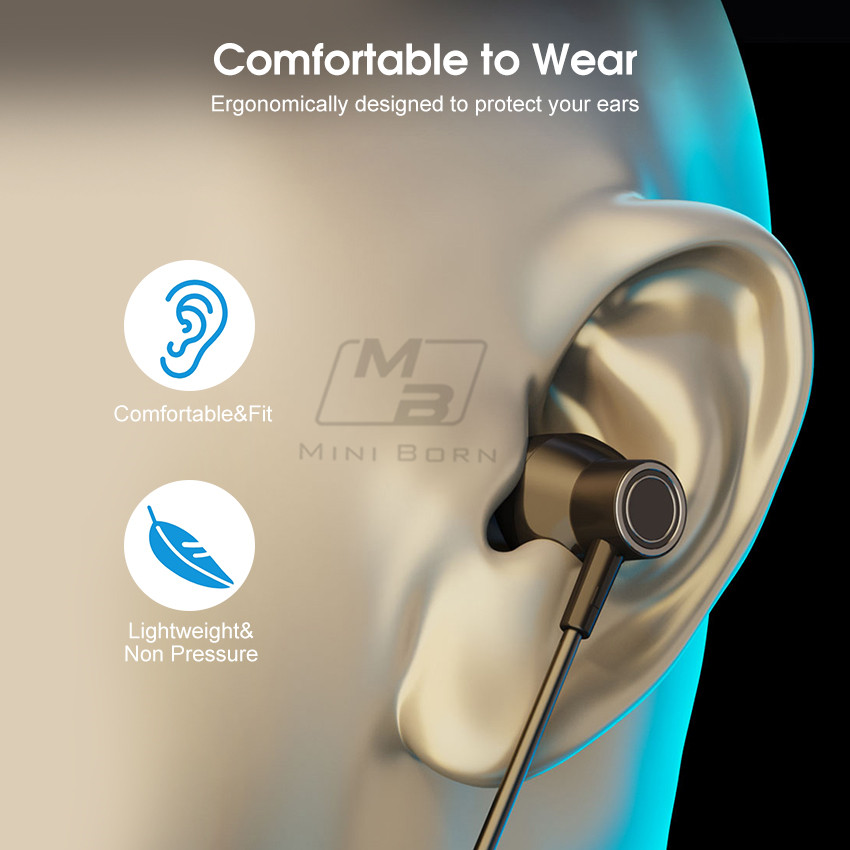 Mini Born TWS Auricolare Cuffie Bluetooth senza fili Cuffie intrauricolari Auricolari appesi al collo Auricolari appesi al collo Auricolare sportivo impermeabile HIFI Stere_voghion.com