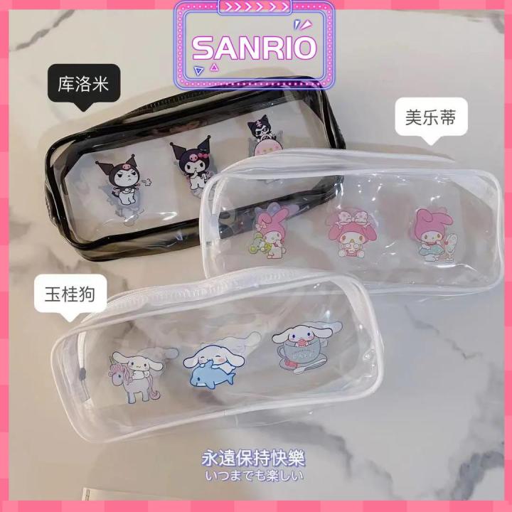 1PC SANRIO Series Pencil Case Transparent DIY Pencil Bag INS PVC