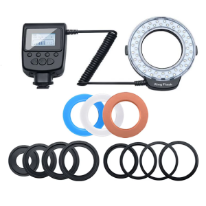 Macro Photography Rings Light With LCD Screen 7 Lighting Mode 8 Rings Adapters For Enhanceds 3D Imaging Effects