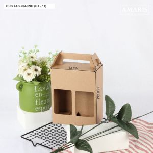 DT-11 Kardus Die Cut Tas Jinjing Botol 350ml x 2 Isi 10 Pcs Amaris Packaging