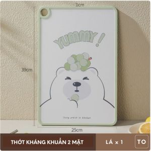 Thớt nhựa PP kháng khuẩn cao cấp sử dụng 2 mặt thớt kháng khuẩn chống trượt 2 size đa năng