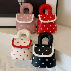 ANGY  หวานหวานแหววว กระเป๋าสะพายข้างขนาดเล็ก น่ารักน่ารักๆ สง่างามเรียบหรู กระเป๋าสะพายไหล่ลายจุดคลื่น กระเป๋าใส่เงิน ถุงเล็กๆ กระเป๋าลิปสติกขนาดเล็ก สำหรับผู้หญิง