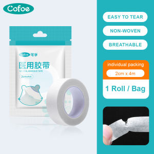 Cofoe Medical Adhesive Tape Roll Wound Dressing Surgical Tape Breathable Hypoallergenic Paper Tape Hand-tearable Fixation Plaster Bandage Roll