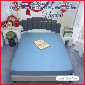 🌊GA LỤA LYOCELL 100S🌊Drap Nệm Bo Chun Cao Cấp - Nằm Mềm Mịn Thoáng Mát - Nemtot Bedding