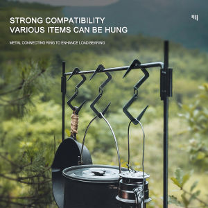 Yoomee ตะขอแขวนกลางแจ้งรูปตัว Sหม้อสามเหลี่ยมกะทะเครื่องครัวที่แขวนโคมไฟตะขอสําหรับตั้งแคมป์ราวตากผ้าราวแขวนเก็บของ