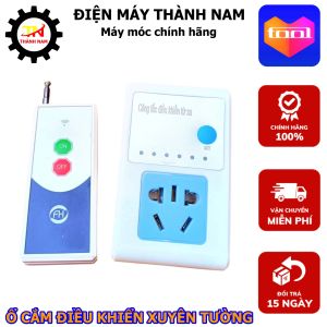 Ổ cắm điều khiển từ xa xuyên tường kèm remote nhạy bén tắt mở máy bơm đèn quạt nâng tầm tiện nghi nhà bạn