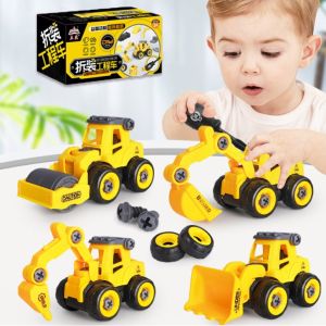 Mainan Edukasi Anak DIY Mobil Truk Rakit Konstruksi Bongkar Pasang Dengan Obeng
