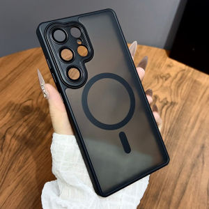 【Super low price】Magnetic Luxury Matte Translucent Armor Shockproof Case For Samsung Galaxy S24 S23 S25 Ultra Plus Magsafe Wireless Charge Cover
