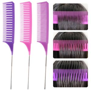 JON09 3pcs Highlighting Tailed Comb Set Sectioning Weaving Coloring Dyeing Comb Barber Accessories Hairbrush Hair Styling Combs