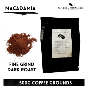 Coffee Grounds PH - Macadamia 500g Fine Grind Coffee Dark Roast | Organic Coffee For Espresso Mokapot Coffee Maker