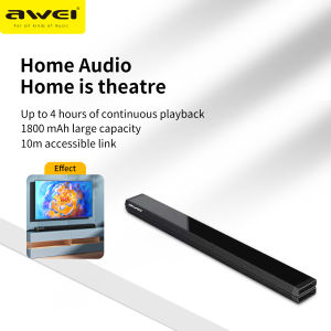 Awei Y990 TV Soundbar Speaker 33Inches Wireless Bluetooth Soundbar Home Theater With 8 Built-in Sound Units Support Bluetooth/Optical/SPDIF/AUX