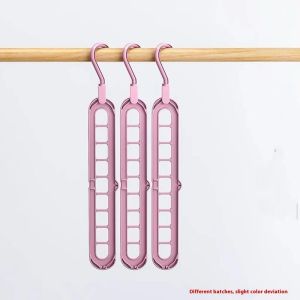 PaulWeekend Multi-functional 9-Hole Clothes Hanger for Home Use Space-Saving Drying Rack