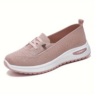 (JULYHOT)Womens Knitted Sports Shoes Breathable Slip On Walking Trainers Comfy Outdoor Running Sock Sneakers (plus size)