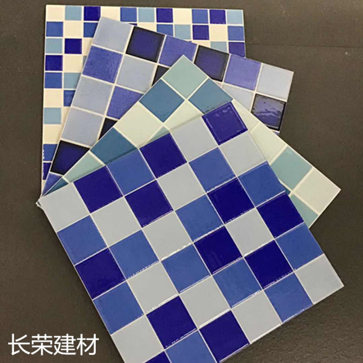 30x30 swimming pool tile Mediterranean style blue ceramic mosaic tile ...