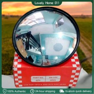 1PCS ROUND CONVEX BUMPER VIEW MIRROR 6 INCHES BOLT TYPE WITH CLAMP AND NUT BALL MIRROR