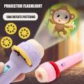 Baby Slide Projector Torch Cartoon Projector Flashlight Baby Toys Children Education Toys Animal Pattern Baby Puzzle Teaching Flashlight Children Glow Projection Cognitive Flashlight  LED Flashlight. 