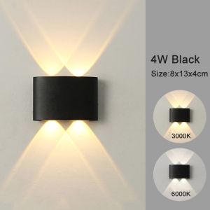 【pengiriman cepat】Dekorasi Lampu Dinding LED Luar Ruangan 4/6/8W Lampu Minimalis Modern 10W Lampu Dinding Tahan Air Dalam / Luar Ruangan