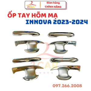 Ốp tay hõm cửa xe Innova 2023 - NAY Chất liệu mạ crom sáng đẹp chống xước tay hõm cửa xe