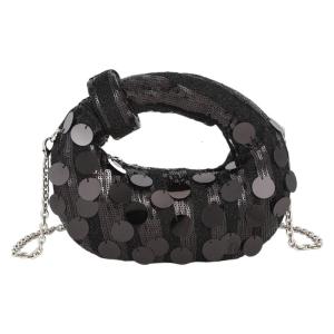 กระเป๋างานเลี้ยงระยิบระยับมีสไตล์กระเป๋าถือกระเป๋าสะพายสายหนังโซ่ปรับระดับได้สำหรับงานปาร์ตี้