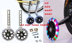 Bộ Bánh Phụ Xe Đạp Trẻ Em 12 / 14 / 16 / 18 / 20inch Có Đèn nhấp nháy .