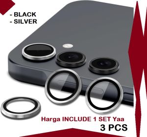 BARU Antigores Kamera MODEL [ RING ] Samsung A55 A35 A16 A15 A25 A54 5G A34 A14 A24  Tempered glass Lens ring Camera Protector anti gores lensa cin galaxy Full Frame SILVER PUTIH  BLACK HITAM GELAP WARNA 7 Warni 4g 5g A 15 25 ORI Original Pelindung Galaxy