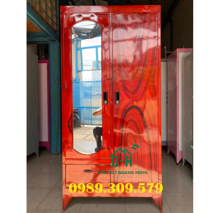 TỦ SẮT 2 CÁNH ĐỰNG QUẦN ÁO GIA ĐÌNH GIÁ RẺ TẠI XƯỞNG HCM