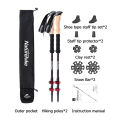Naturehike FAR WIND Series Carbon Fiber Trekking Pole Telescopic Cork Handle Stick Trek Walking Light Weight Walk Rod Pole Men Woman Folding Equipment. 
