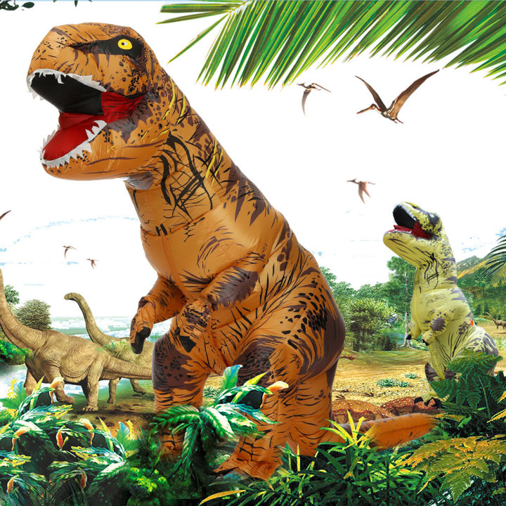 Jurassic World Inflatable Dinosaur Trex Costume Suit Air Fan