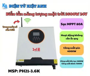 Biến tần năng lượng mặt trời 3600W 24V kèm Wiffi - PH21-3.6K-Wifi