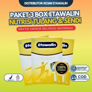 ETAWALIN 3 BOX OBATI ASAM URAT SYARAF KEJEPIT NYERI SENDI TULANG & REMATIK ETAWALIN ASLI ORIGINAL