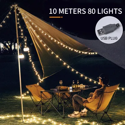 LED String Lights 3m6m Round Fairy Lights Home Christmas Wedding Party Decorations USB Interface Outdoor Tent Garden Lights Crystal Ball Lights Room Lights