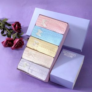 【5-pack】Mid-waist Womens Underwear Pure Cotton Underwear Soft Skin-friendly Breathable Seamless Underwear Monet Garden Style【抗菌裆部】呵护女性健康