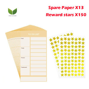 Eversalute My Chores Memo And To Do List For KidsHabit Tracker or Daily and Weekly Planner To Do List Reward Chart and Behavior Chart for Kids at Home(儿童自律打卡板）