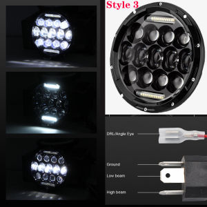 Đèn Pha Led 7 Inch 60w H4 Cho Xe Jeep Wrangler Jk Tj Land Rover Harley