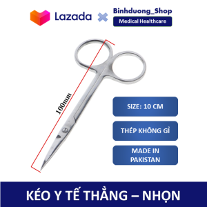 Kéo y tế số 10 thẳng 2 đầu nhọn sản xuất tại Pakistan