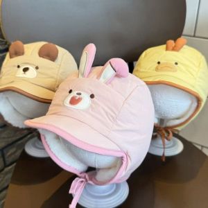MYTHIS Warm Children Winter Hat Thickened Plush Animal Pullover Cap Windproof Newborn Beanie For Boys