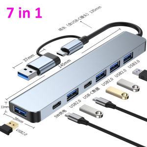 USB C USB 3.0 Hub SD/TF Card Reader PD Charger  Expansion Dock Station With RJ45 Lan Port Adaptor Converter Splitter for Laptop Notebook Tablet Smart Phone Earphone Audio Jack