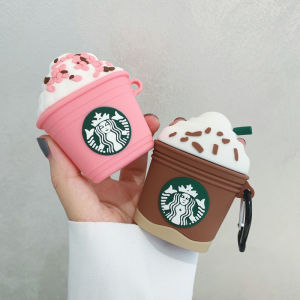 CrashStar Starbuck เคส Airpods ซิลิโคนนิ่มเคสสำหรับ AirPods 1 2 3 Pro InPods I7 I12 Pro เคสอุปกรณ์เสริมสำหรับหูฟังบลูทูธไร้สายเคสชาร์จกล่องป้องกันพร้อมพวงกุญแจกันกระแทก