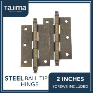 Antique Brass Steel Ball Tip Hinge  for Cabinet Cupboard Door (1 pair)