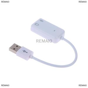 [COD] REMAI0 USB 2.0 To Jack External USB Sound Card 3D Audio Headset Microphone Earphone 7.1 Channel 5HV2 Adapter For Laptop
