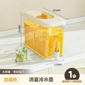 Cold Brew Tea Dispenser Food Grade Material with Tap Dual Use for Iced Coffee/Fruit Tea