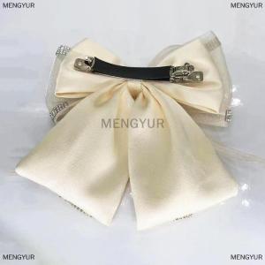 [COD] MENGYUR Fabric Rhinestone Hairpin Butterfly Mesh Bow Hair Clip Spring Clips For Women Korean Style Fashion Hair Accessories