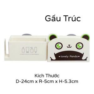 Kệ Treo Bàn Chải Kem Đánh Răng Hình Thú Cute Kèm Nút Hít Chân Không Và Keo Dán Siêu Dính Chắc Chắn