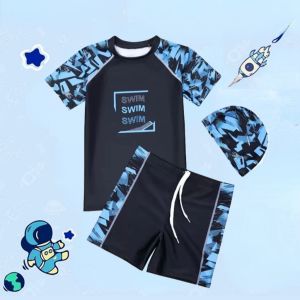 🔥พร้อมส่งจากไทย🔥ชุดว่ายน้ำเด็กผู้ชาย ชุดเด็กชาย ลายน่ารักๆ กางเกงนิรภัยที่สวมใส่สบาย ระบายอากาศได้ แห้งเร็ว ชุดว่ายน้ำ