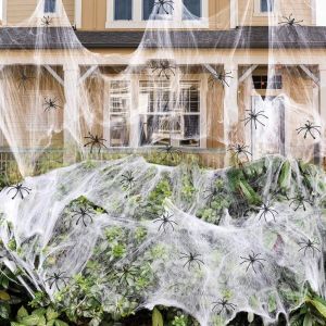 100g Halloween Decoration Artificial Spider Web Scary Party Scene Props White Stretchy Cobweb Horror House Home Decor Accessories