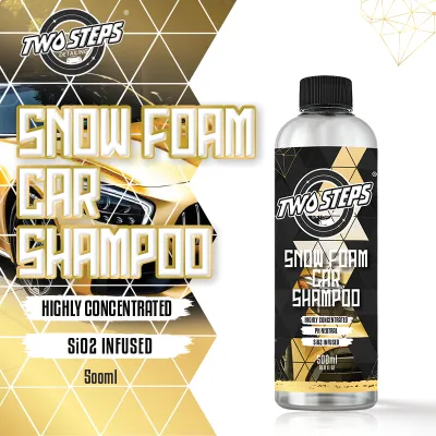 Two Steps Detailing Snow Foam Car Wash 500ml High Foaming Car Wash Shampoo Perfect for Ceramic Coating & Nanotechnology Based Sealants and Coatings pH-Neutral Lemon Scent