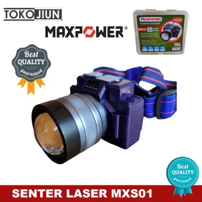 SENTER KEPALA LED 100W HEADLAMP SUPER TERANG BISA ZOOM MAX POWER MXS08